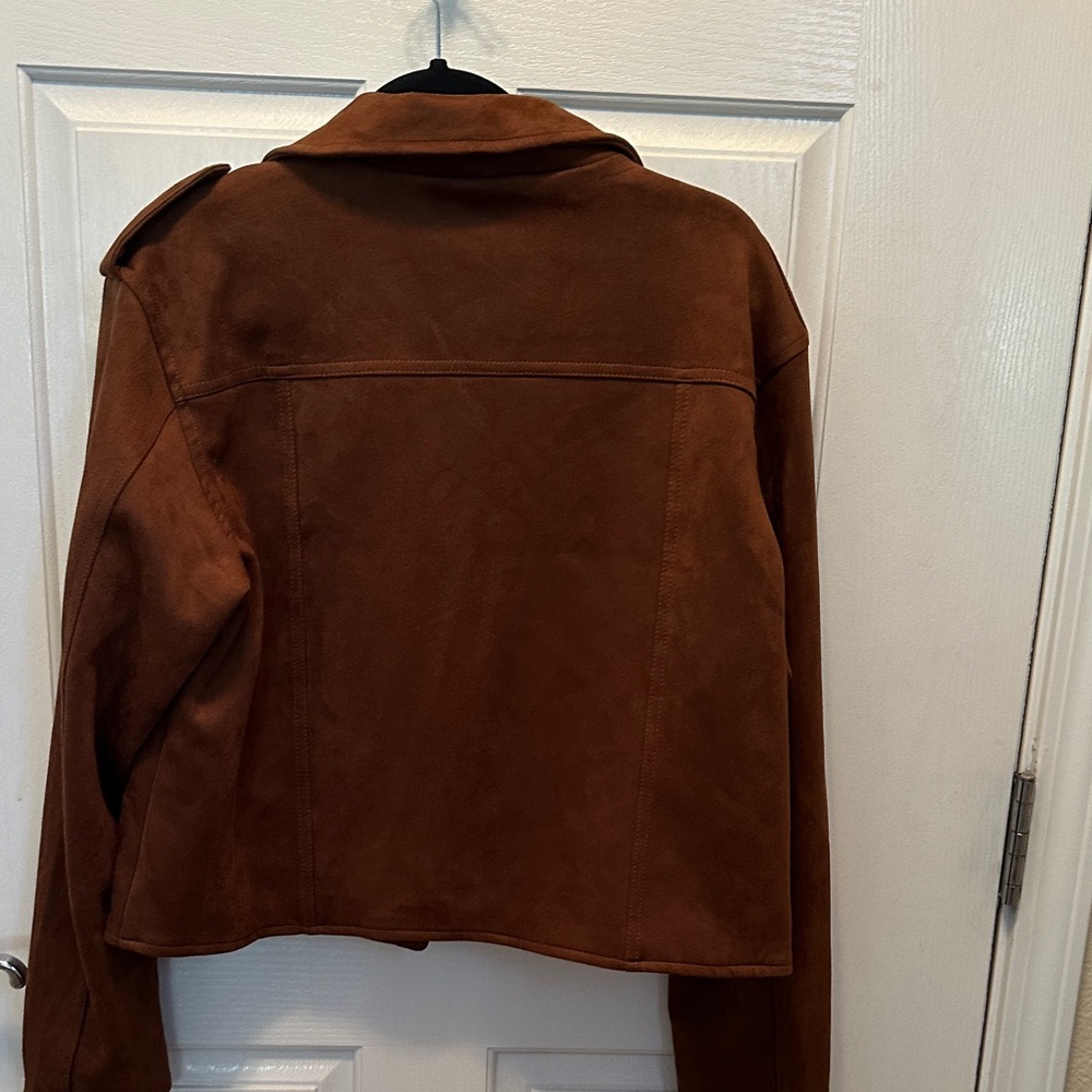 Kut from the Kloth Women's Brown Faux Suede Jacket Size XL NWT - Picture 6 of 6